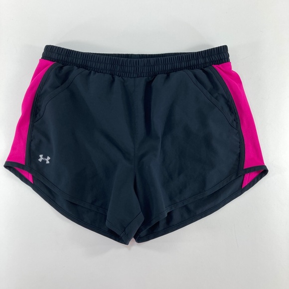 Under Armour Pants - Under Armour Heat Gear Jog Shorts, Black & Pink, Women's Size M, 3" Inseam